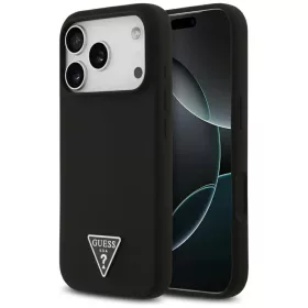 iPhone 17 Pro Max Fekete Guess - Silicone Triangle Logo MagSafe (GUHMP-3666339517144 1 kép