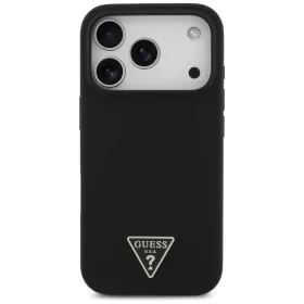 iPhone 17 Pro Max Fekete Guess - Silicone Triangle Logo MagSafe (GUHMP-3666339517144 2 kép