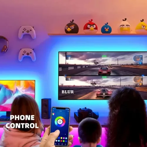 LED RGB szalag 3 méteres + telefon app-5900217477723 2 kép