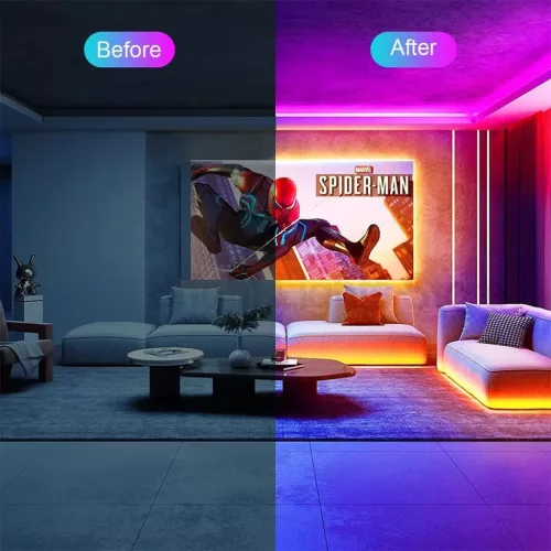 LED RGB szalag 3 méteres + telefon app-5900217477723 3 kép