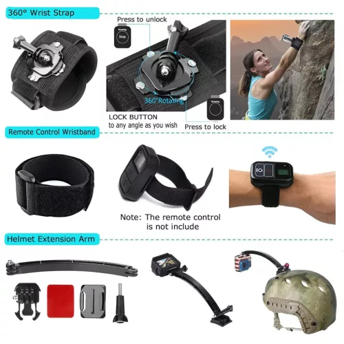 Action Cameras Fekete Techsuit - Accessory Kit CamQuest 50in1 (SA50) --5949419326217 2 kép