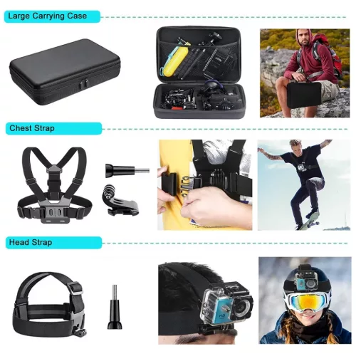 Action Cameras Fekete Techsuit - Accessory Kit CamQuest 50in1 (SA50) --5949419326217 3 kép