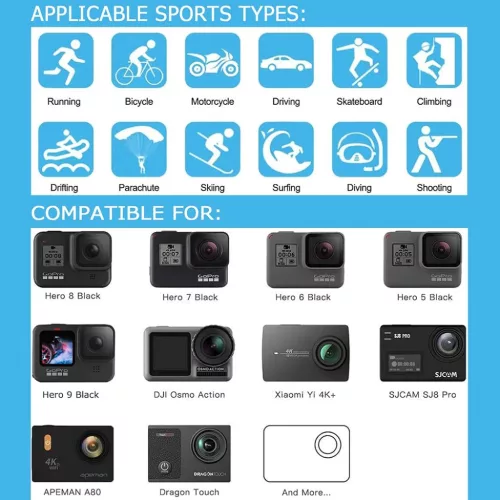Action Cameras Fekete Techsuit - Accessory Kit CamQuest 50in1 (SA50) --5949419326217 4 kép