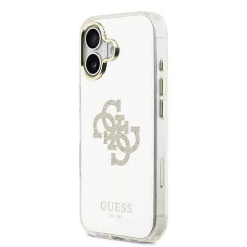  iPhone 17 Gold Guess PC/TPU Mirror 4G Glitter Logo MagSafe tok-3666339550417 2 kép
