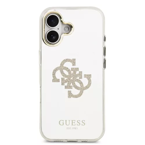  iPhone 17 Gold Guess PC/TPU Mirror 4G Glitter Logo MagSafe tok-3666339550417 3 kép