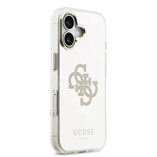  iPhone 17 Gold Guess PC/TPU Mirror 4G Glitter Logo MagSafe tok-3666339550417 4 kép