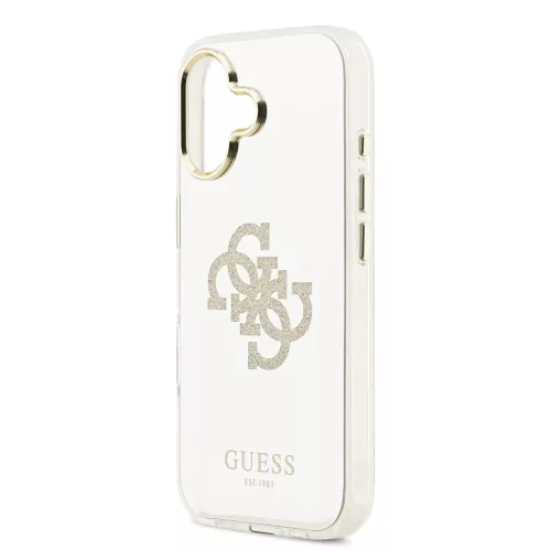  iPhone 17 Gold Guess PC/TPU Mirror 4G Glitter Logo MagSafe tok-3666339550417 5 kép