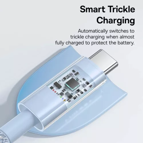 Type-C to Type-C Galaxy Blue Baseus Data Cable Gem (P10373000311-00) S-6932172658830 4 kép
