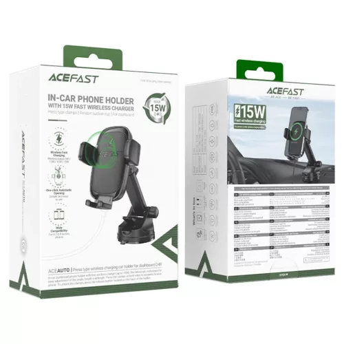 Autós telefontartó Acefast - vezeték nélküli töltéssel (D49) - -6974316284130 5 kép