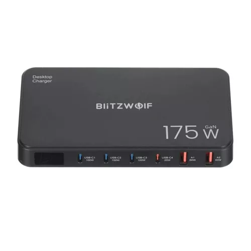 BlitzWolf BW-S30 6 az 1-ben töltőállomás 4xUSB-C + 2xUSB 175W-5907085524986 4 kép