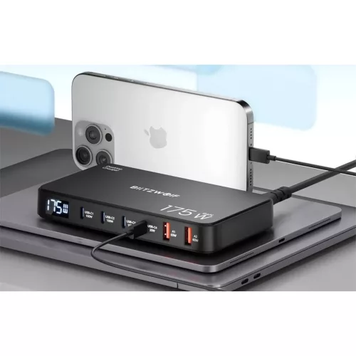 BlitzWolf BW-S30 6 az 1-ben töltőállomás 4xUSB-C + 2xUSB 175W-5907085524986 9 kép