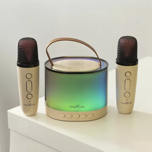 Maxlife Bluetooth karaoke hangszóró MXKS-200 rózsaszín-5907457738706 6 kép