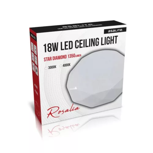 Asalite LED Mennyezeti Lámpa ROSALIA 18W 3000K (1350 lumen) Gyémánt-5999565664022 6 kép