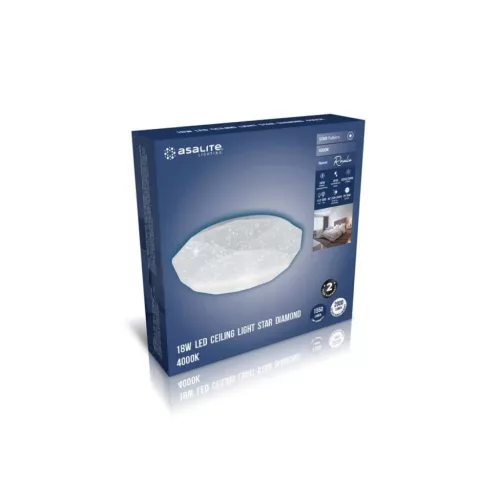 Asalite LED Mennyezeti Lámpa ROSALIA 18W 4000K (1550 lumen) Gyémánt-5999565664053 5 kép
