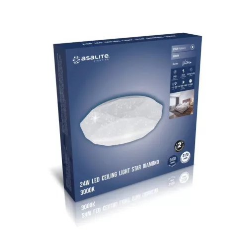 Asalite LED Mennyezeti Lámpa VICTORIA 24W 3000K (2050 lumen) Gyémán-5999565664060 6 kép
