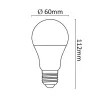 Asalite LED Izzó A60 gömb E27 9W 3000K (810 lumen)-5999886547103 3 kép
