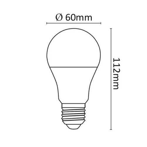 Asalite LED Izzó A60 gömb E27 9W 3000K (810 lumen)-5999886547103 3 kép