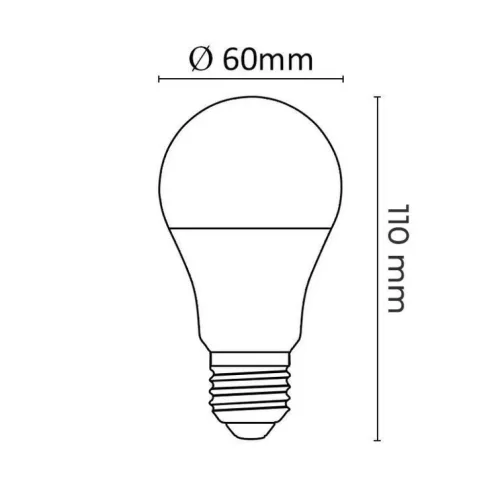 Asalite LED Izzó A60 gömb E27 9W 4000K (820 lumen)-5999886547790 4 kép