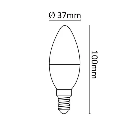 Asalite LED Izzó C37 gyertya E14 4W 4000K (350 lumen)-5999886547868 3 kép
