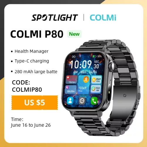 Colmi P80 Okosóra (acél ezüst) magyar nyelvvel-6972436987184 8 kép