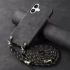 iPhone 17 vintage bőrutánzatú, kemény hátlapos tok vállpánttal - 1 kép