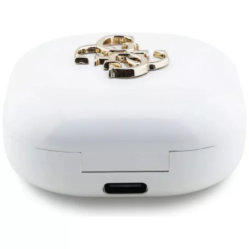 TWS Guess 4G Metal Logo fejhallgató fehér-3666339540364 3 kép