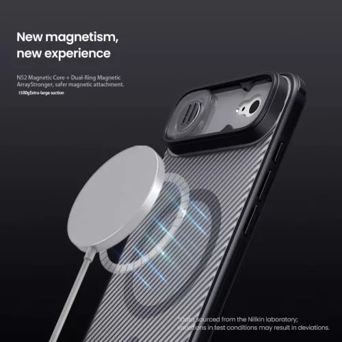 Apple iPhone 17 Air Átlátszó Fekete Nillkin CamShield PRO Mágneses-6902048303898 3 kép