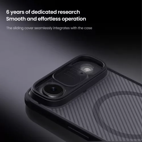 Apple iPhone 17 Air Átlátszó Fekete Nillkin CamShield PRO Mágneses-6902048303898 4 kép