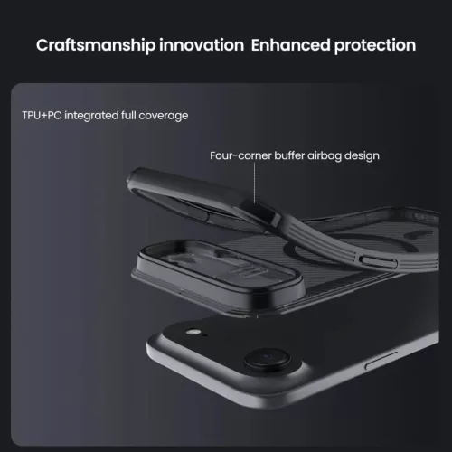 Apple iPhone 17 Air Átlátszó Fekete Nillkin CamShield PRO Mágneses-6902048303898 6 kép