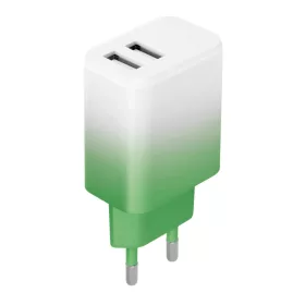 Setty töltő 2x USB 18W LSIG-AA-20 menta-fehér átmenet-5907457766099 1 kép
