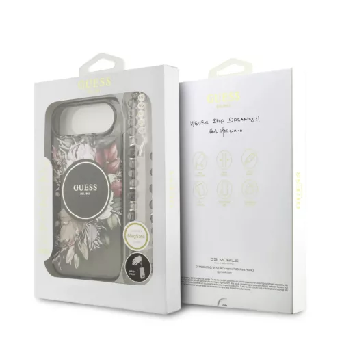 Guess IML Flowers Strap MagSafe fliptok iPhone 17 Air tok-3666339526122 7 kép