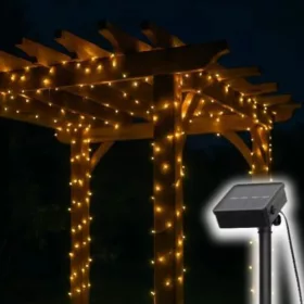 Home SLC100WW szolár fényfüzér, 100db melegfehér LED, 7m hosszús-5999084973247 1 kép