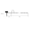 Home SLC100WW szolár fényfüzér, 100db melegfehér LED, 7m hosszús-5999084973247 7 kép
