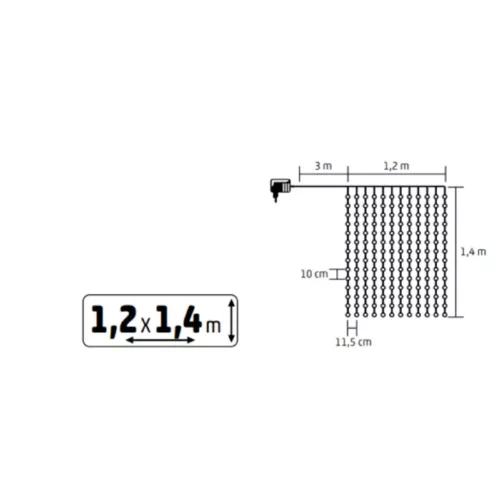 HOME KIN168DWW DOT LED-es fényfüggöny, 168 db melegfehér DOT LED, -5999084973018 9 kép