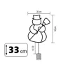 HOME KID507BWW hóember ablakdísz, 35 db melegfehér LED, időzítő,-5999084972875 3 kép