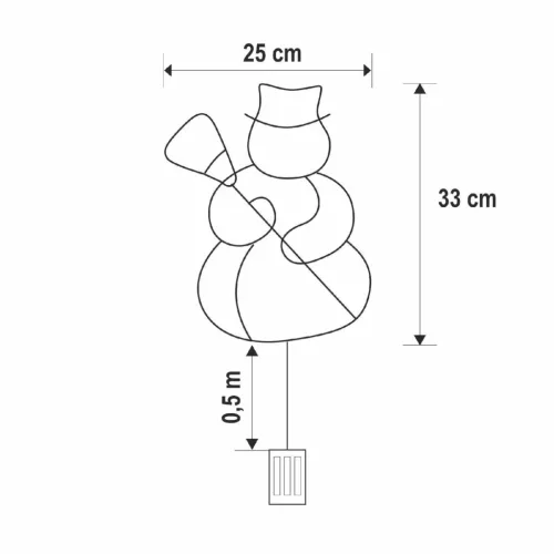 HOME KID507BWW hóember ablakdísz, 35 db melegfehér LED, időzítő,-5999084972875 6 kép