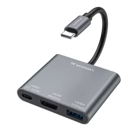 Hub Wozinsky WHCH-01 USB-C PD 100W HDMI 4K@30Hz USB-A 10Gbps - szürke-5907769378911 1 kép