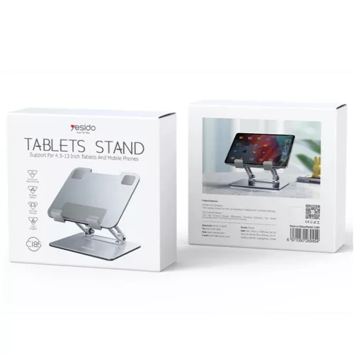 Telefon, Tablet 4.5 - 13" ezüst Yesido - Desk Holder (C185) - összec-6971050269454 7 kép