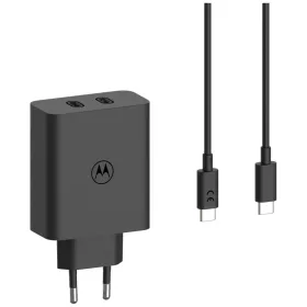 Motorola TurboPower 125W Dual 2x USB-C töltő USB-C kábel 1m fekete-6955226416750 2 kép
