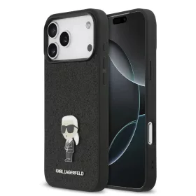  iPhone 17 Pro Max Black Karl Lagerfeld Fixed Glitter Metal Ikonik tok-3666339549640 1 kép