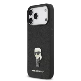  iPhone 17 Pro Max Black Karl Lagerfeld Fixed Glitter Metal Ikonik tok-3666339549640 2 kép
