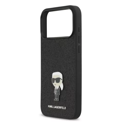  iPhone 17 Pro Max Black Karl Lagerfeld Fixed Glitter Metal Ikonik tok-3666339549640 5 kép