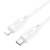 iPhone Kábel USB-C - Lightning Hoco PD 2,4A 20W 1 m fehér-6931474783295 1 kép