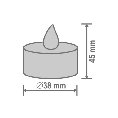 Home CD 6/WH LED-es teamécses, narancssárga LED, 6 db-5999084927813 1 kép