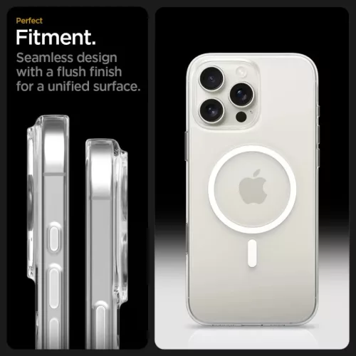 iPhone 16 Pro Spigen Thin Fit Mag Magsafe átlátszó/fehér tok-8800283301410 10 kép