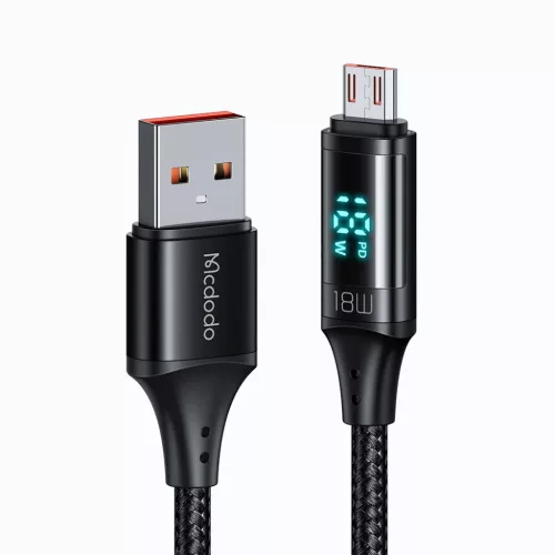 Mcdodo USB 2.0 Micro-USB adatkábel digitális kijelzővel, nylon fono-6921002610704 2 kép