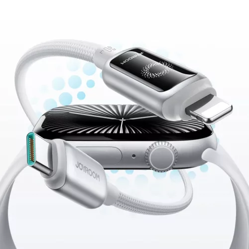 Joyroom S-A55 StarFlight 30W USB-C - Lightning 1,2m kábel - fehér-6956116767914 6 kép
