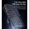 Vezetékes Gaming Billentyűzet Yesido KB21, RGB, 1,5m, Fekete-6942314403051 3 kép