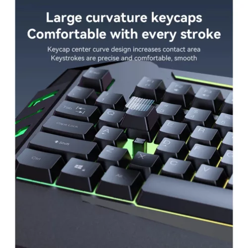 Vezetékes Gaming Billentyűzet Yesido KB21, RGB, 1,5m, Fekete-6942314403051 5 kép