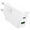 Hoco USB A + USB C QC3.0 PD AFC 3A 30W N71 fehér hálózati töltőad-6942007670920 1 kép